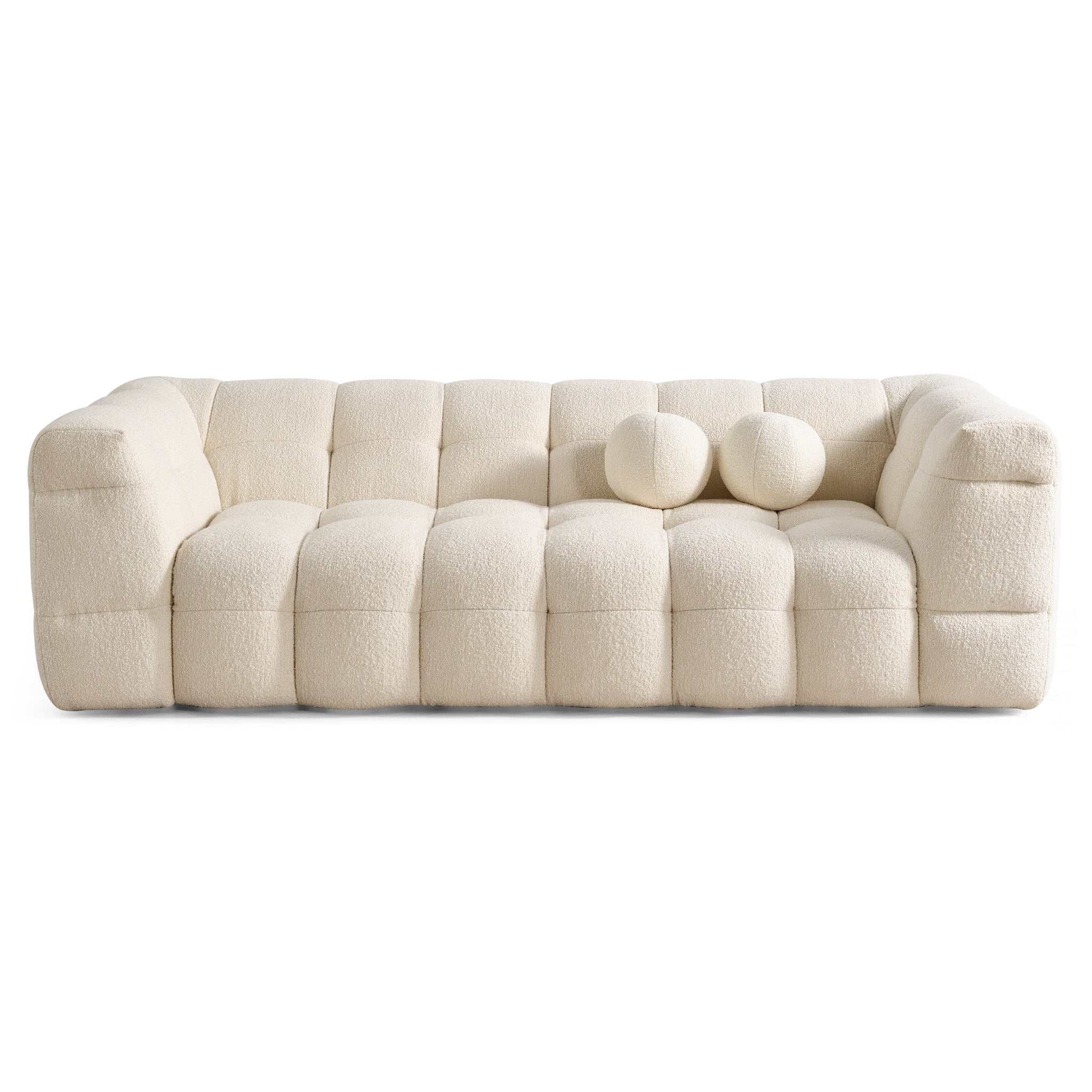 Aris Ivory Boucle Sofa - MidinMod