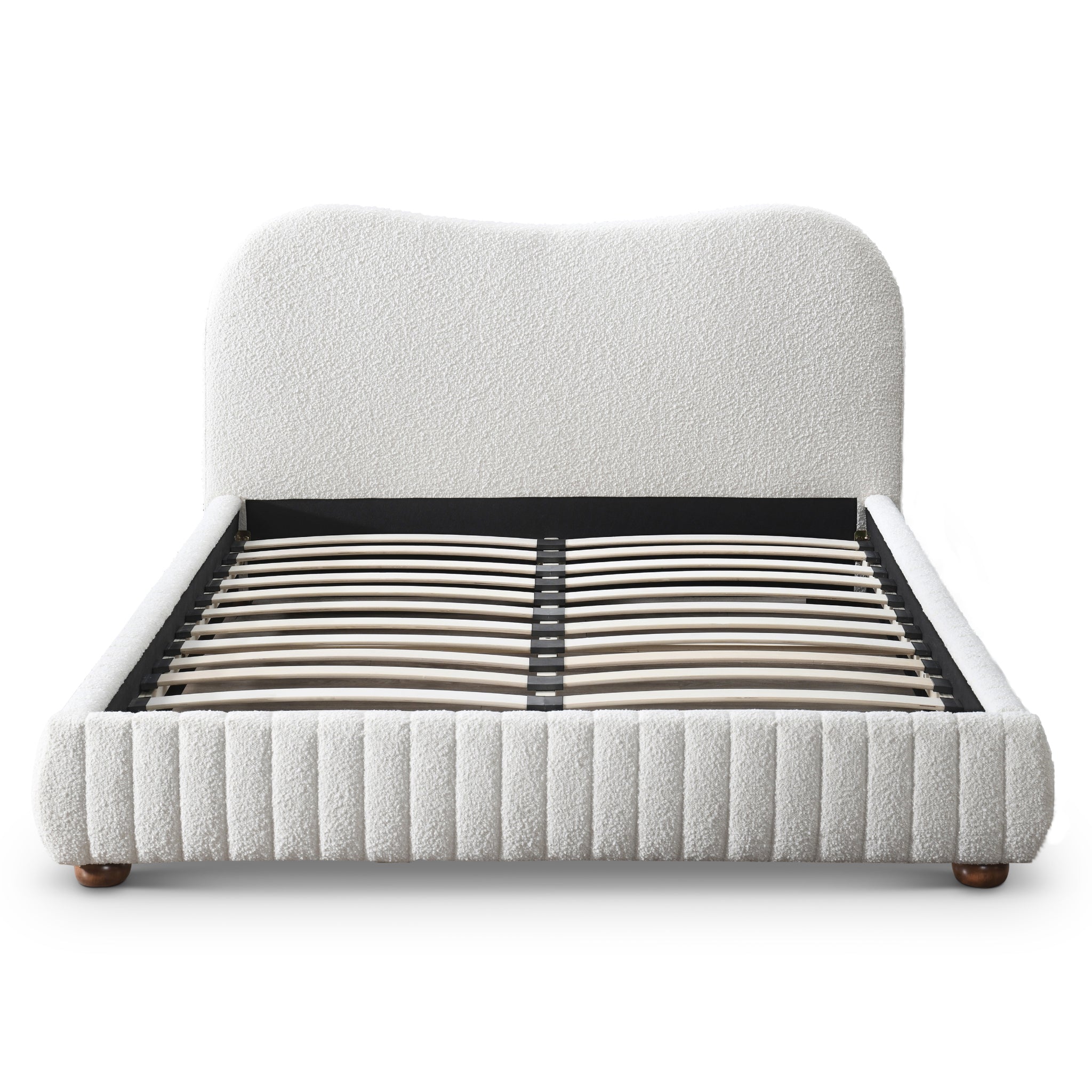 Nomad Cream Boucle Queen Bed - MidinMod