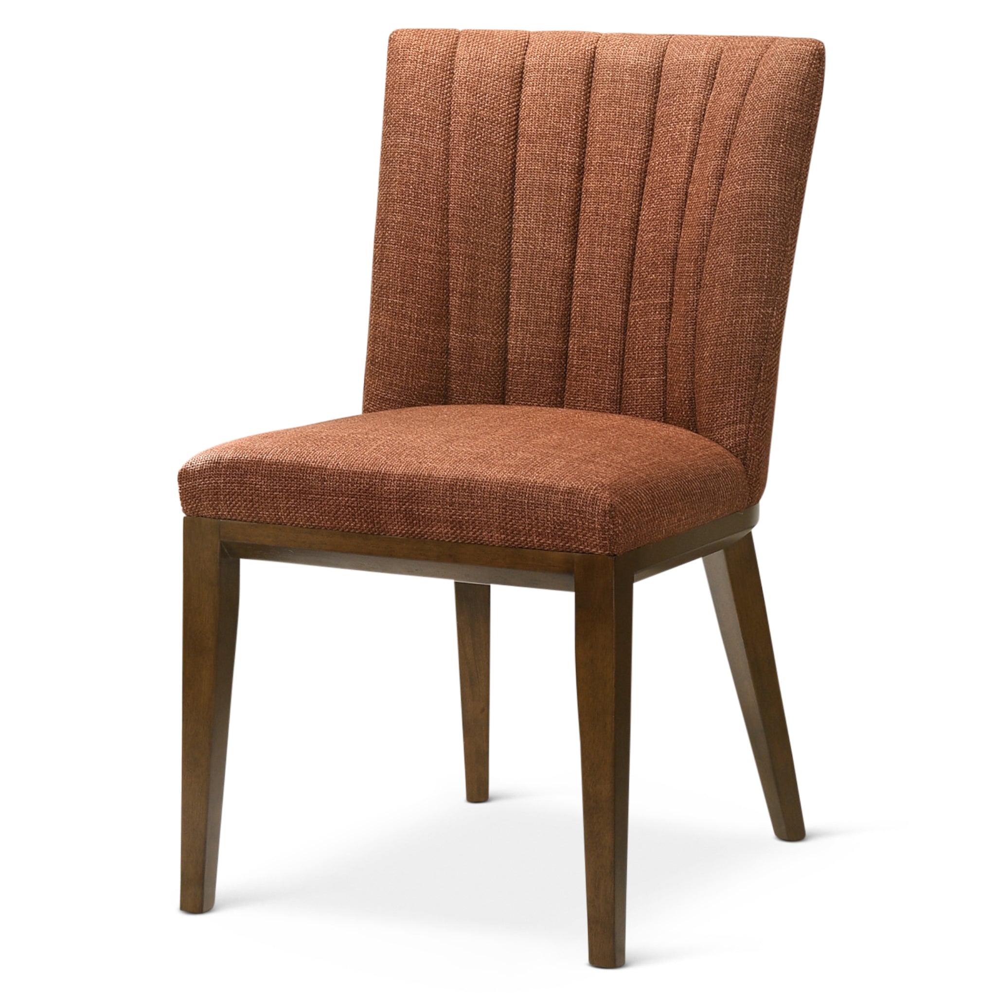 Elm Orange Fabric Dining Chair Set of 2 - MidinMod