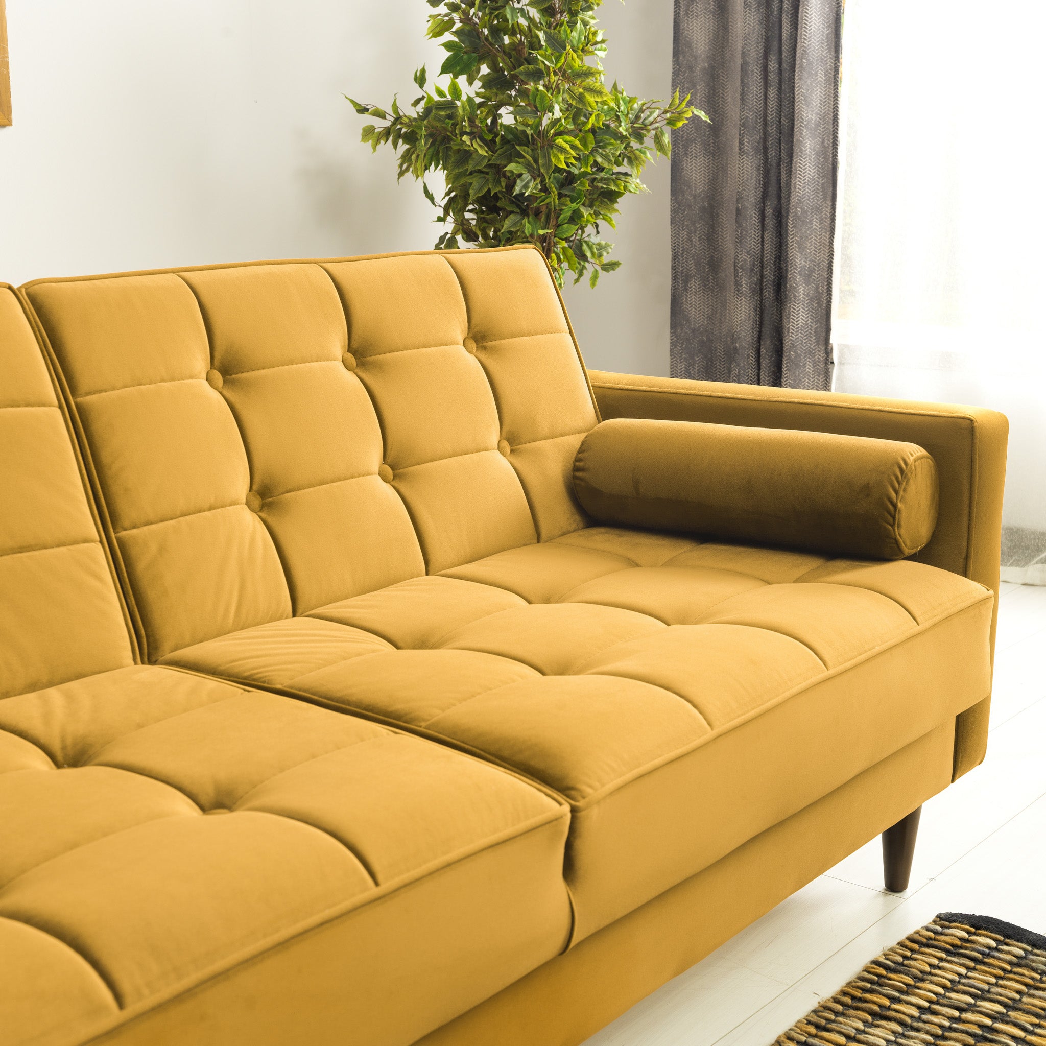 Bennet Yellow Sleeper Sofa - MidinMod