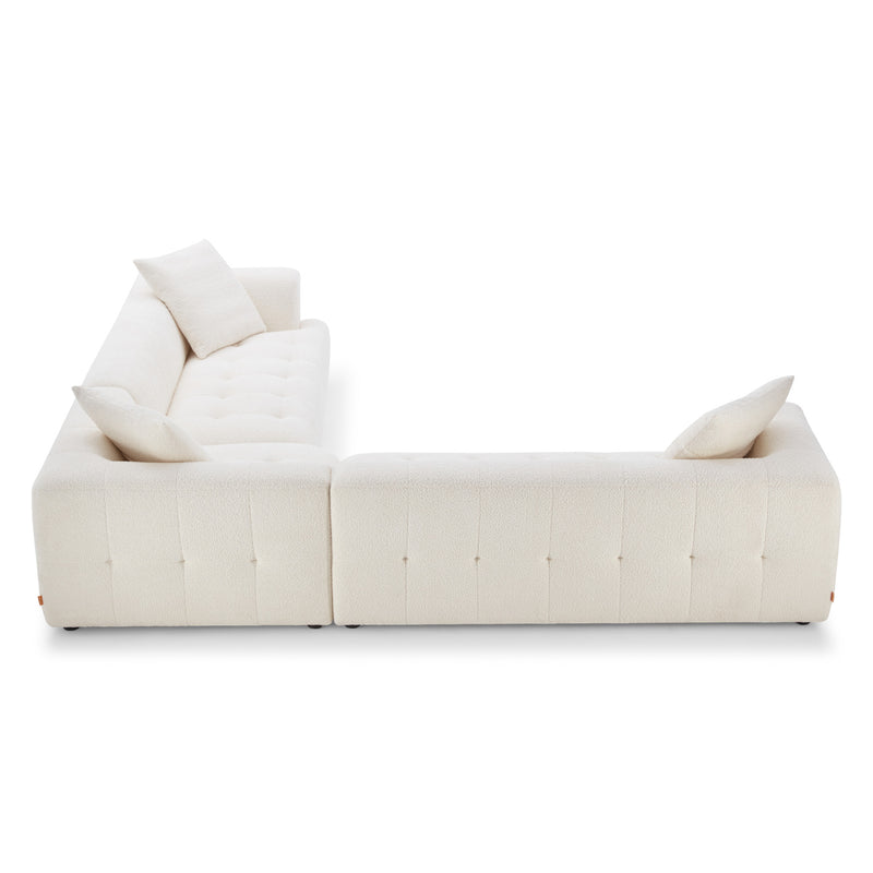 Wade Ivory Boucle Corner Sofa