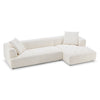 Wade Ivory Boucle Right Facing Chaise Sectional Sofa