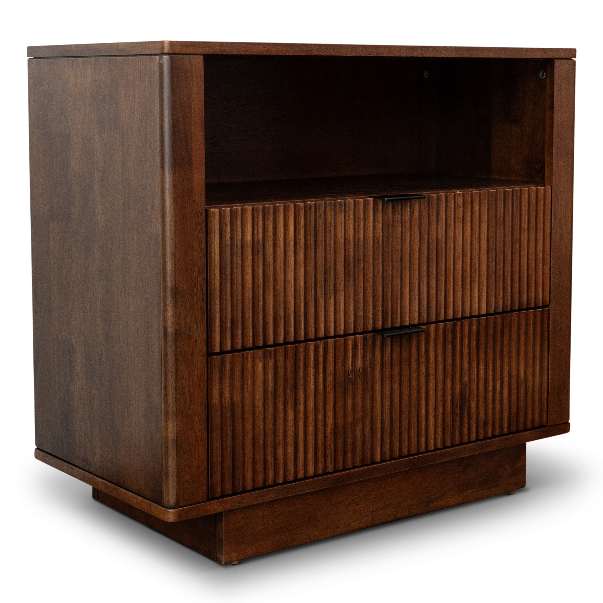 Webster 2 Drawers Nightstand Walnut - MidinMod