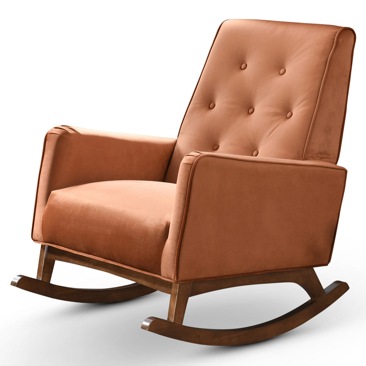 Windsor Rocking Chair ( Orange Velvet)