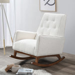 Windsor White Boucle Rocking Chair
