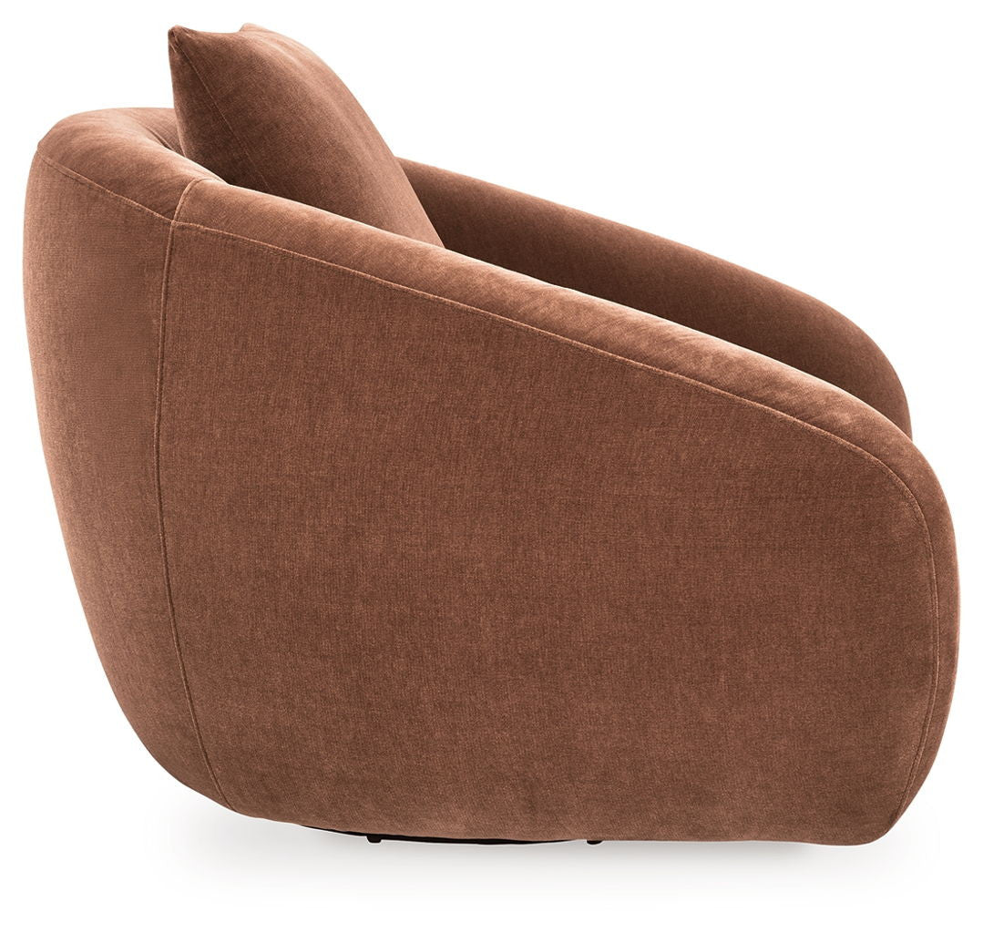 Yahya Swivel Accent Chair - Camel