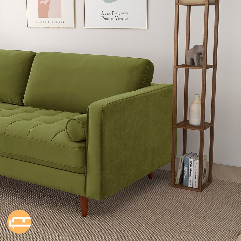 Daphne Pistachio Green Velvet Sofa - MidinMod