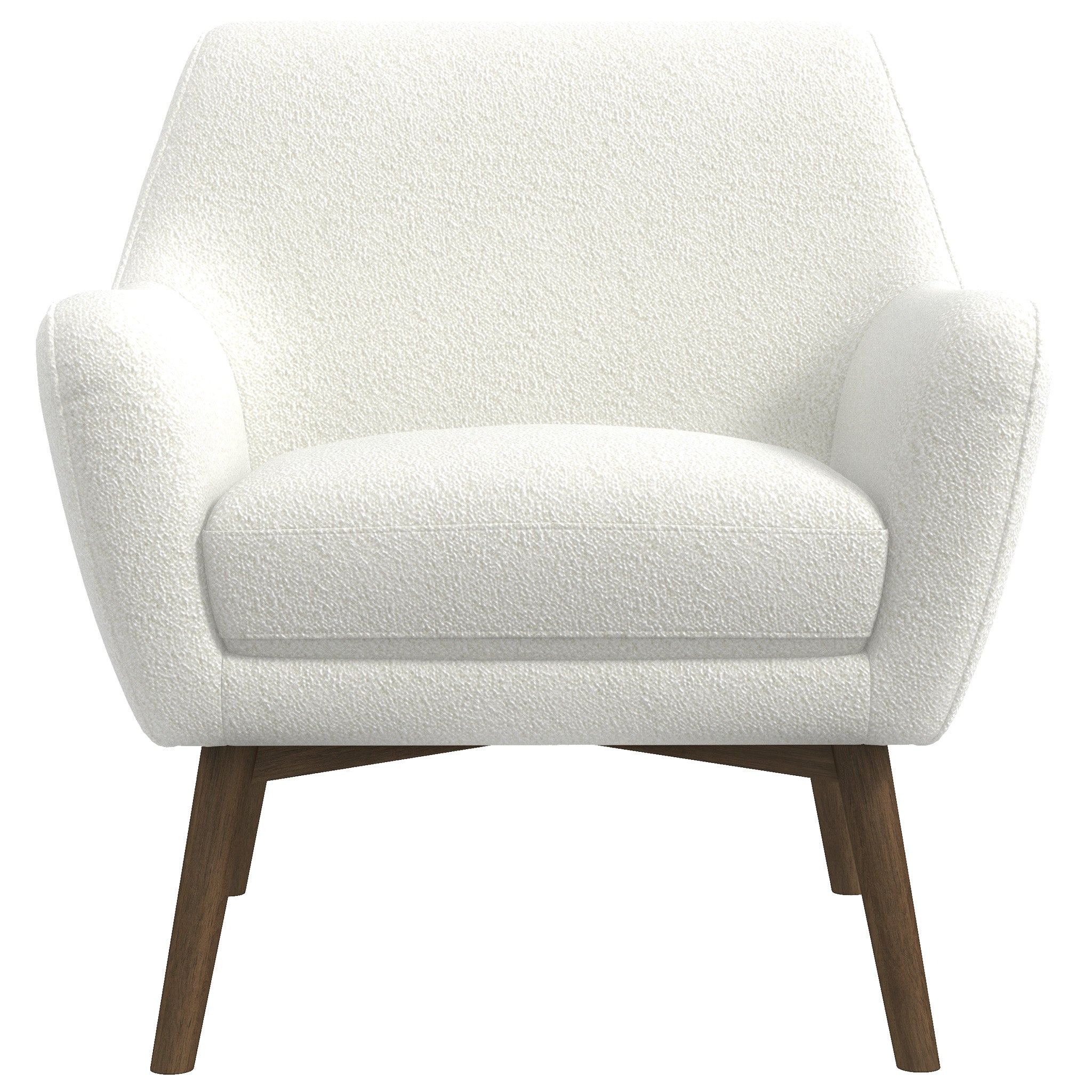 Penny White Boucle Lounge Chair - MidinMod