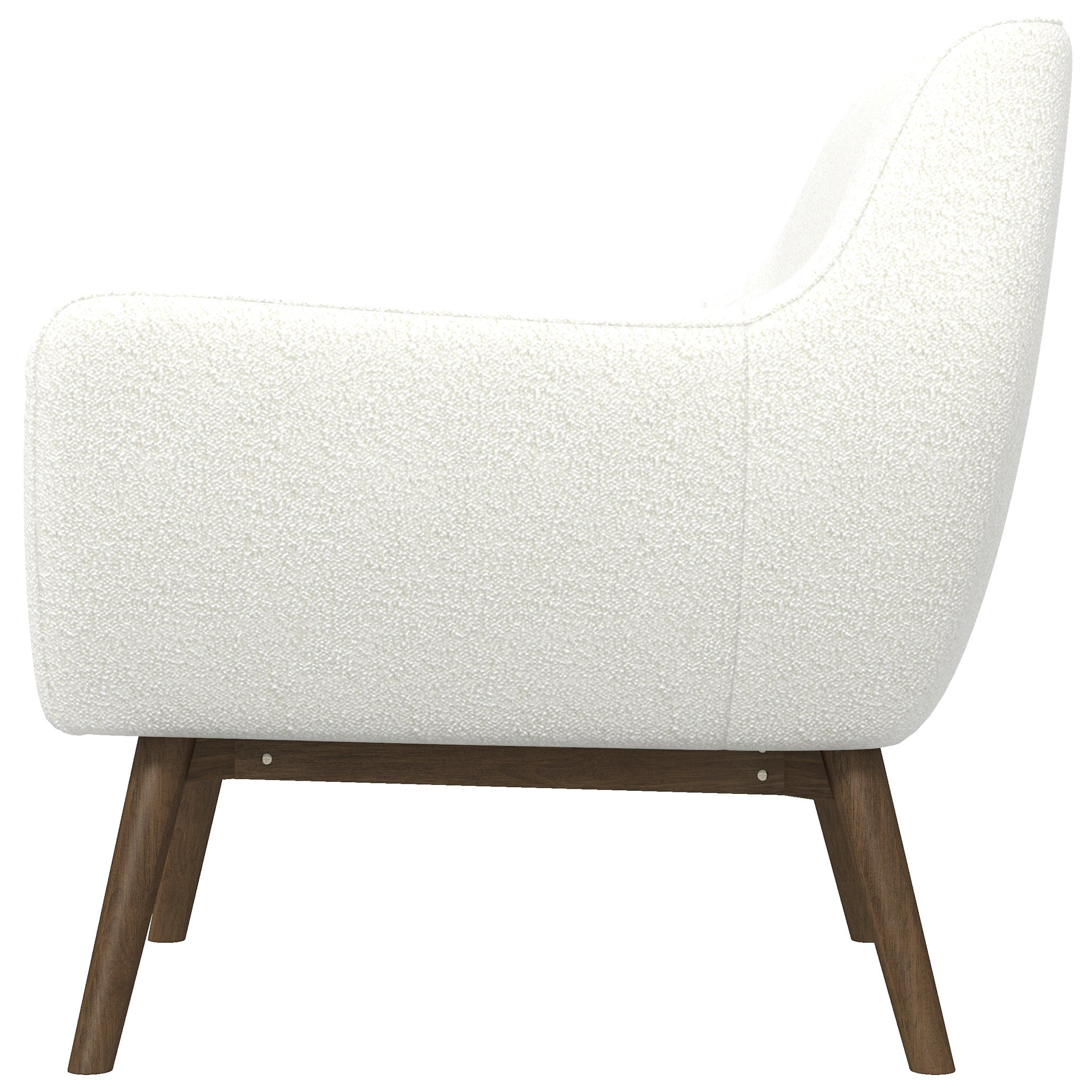 Penny White Boucle Lounge Chair - MidinMod