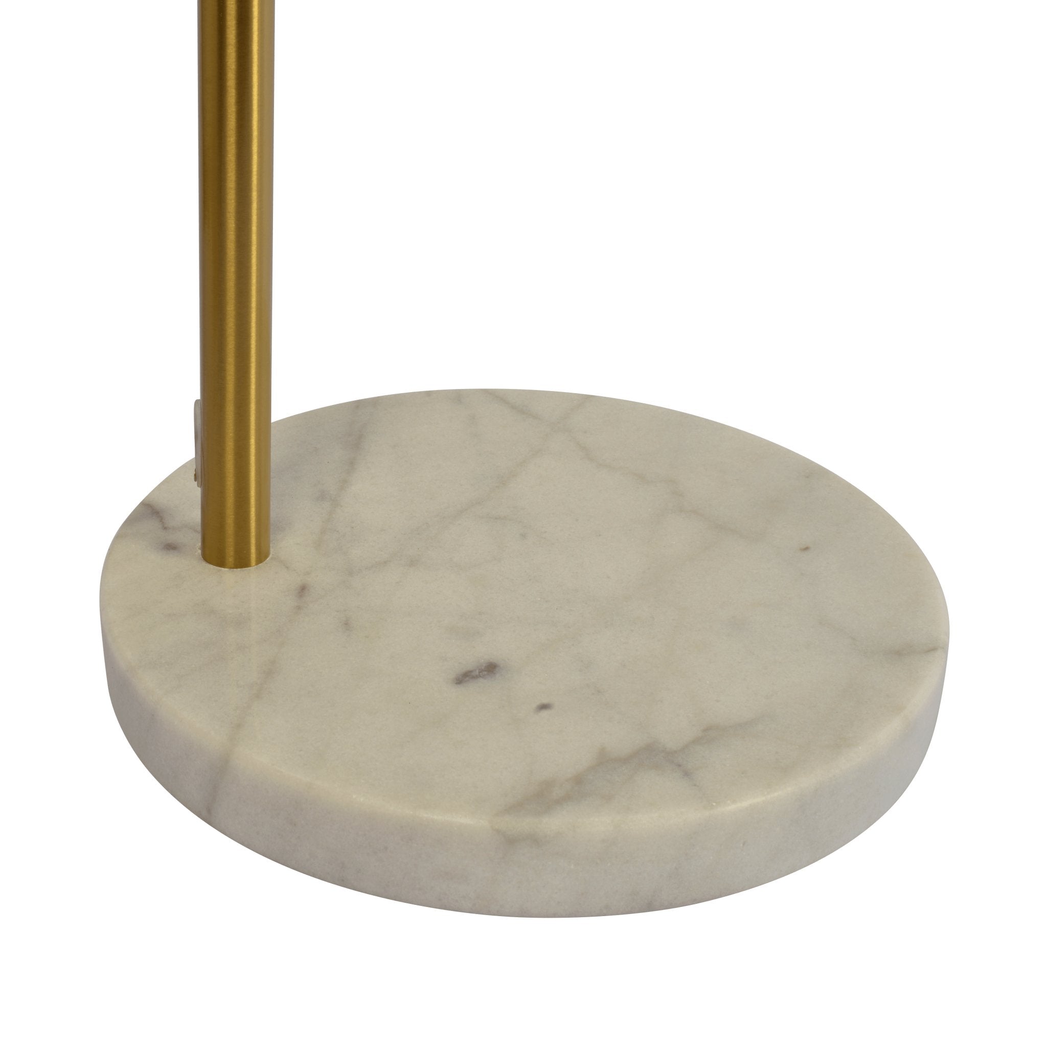 Ambient Arch Gold Brass Floor Lamp with Large Linen Shade - MidinMod