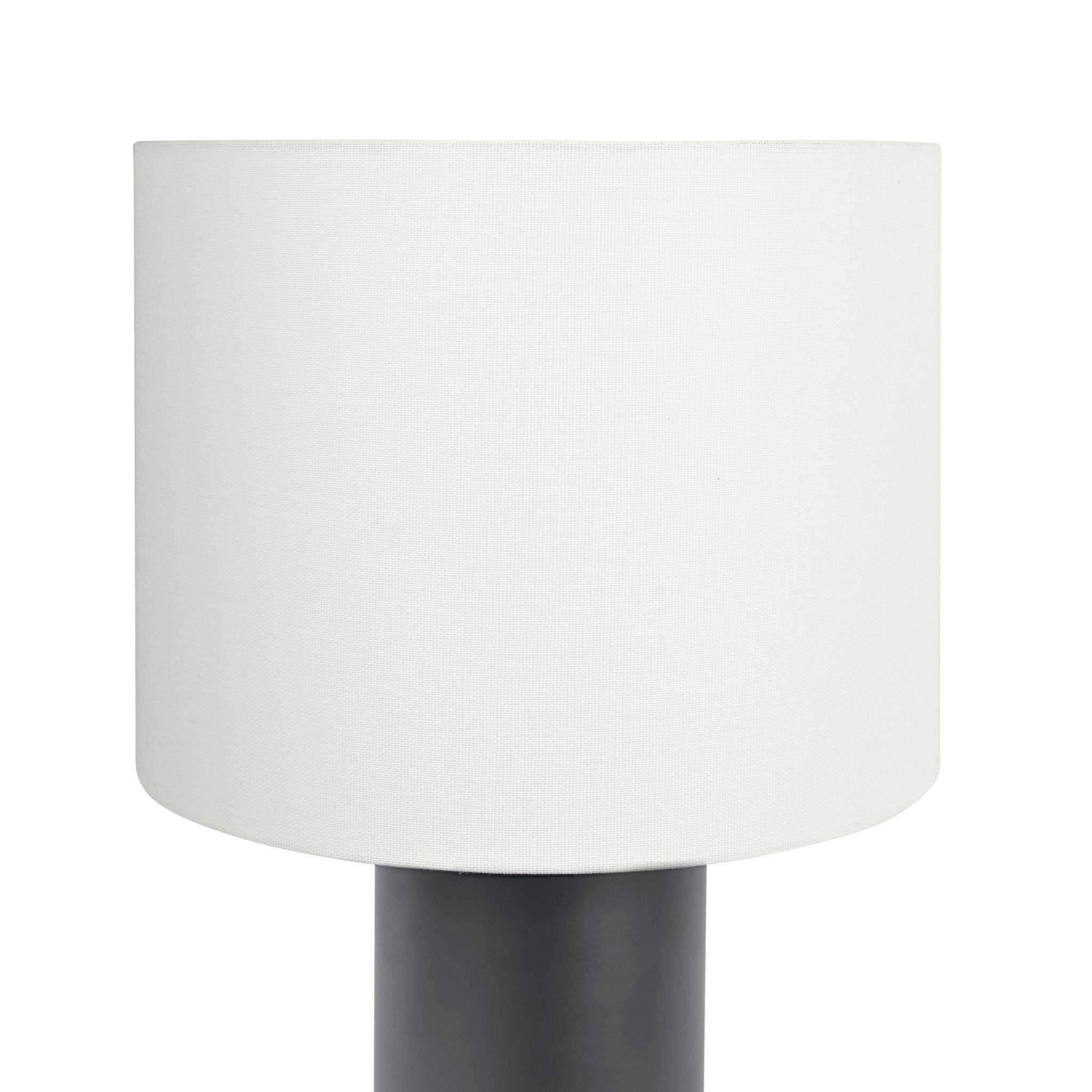 Aura Black Table Lamp with On/Off Switch Black Block Base - MidinMod