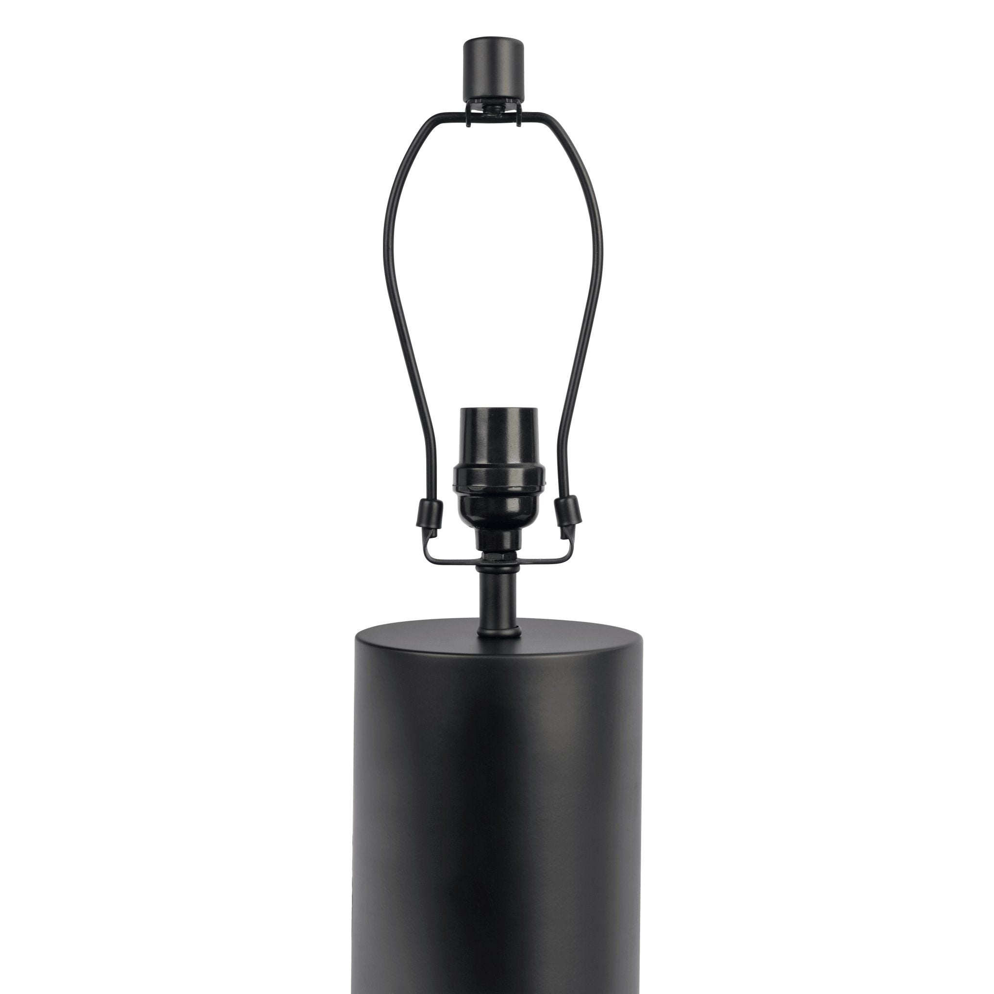 Aura Black Table Lamp with On/Off Switch Black Block Base - MidinMod