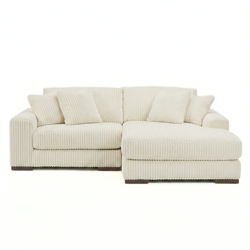 Lindyn 2-Piece Sectional with Chaise - Ivory, Right-Arm Chaise