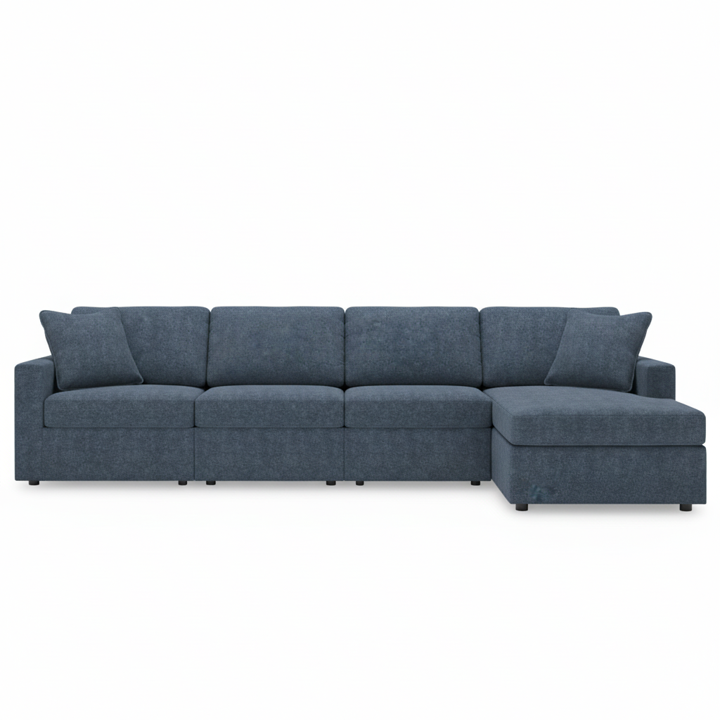 Modmax 4-Piece Sectional with Chaise - Oyster, Right-Arm Chaise, Storage Console