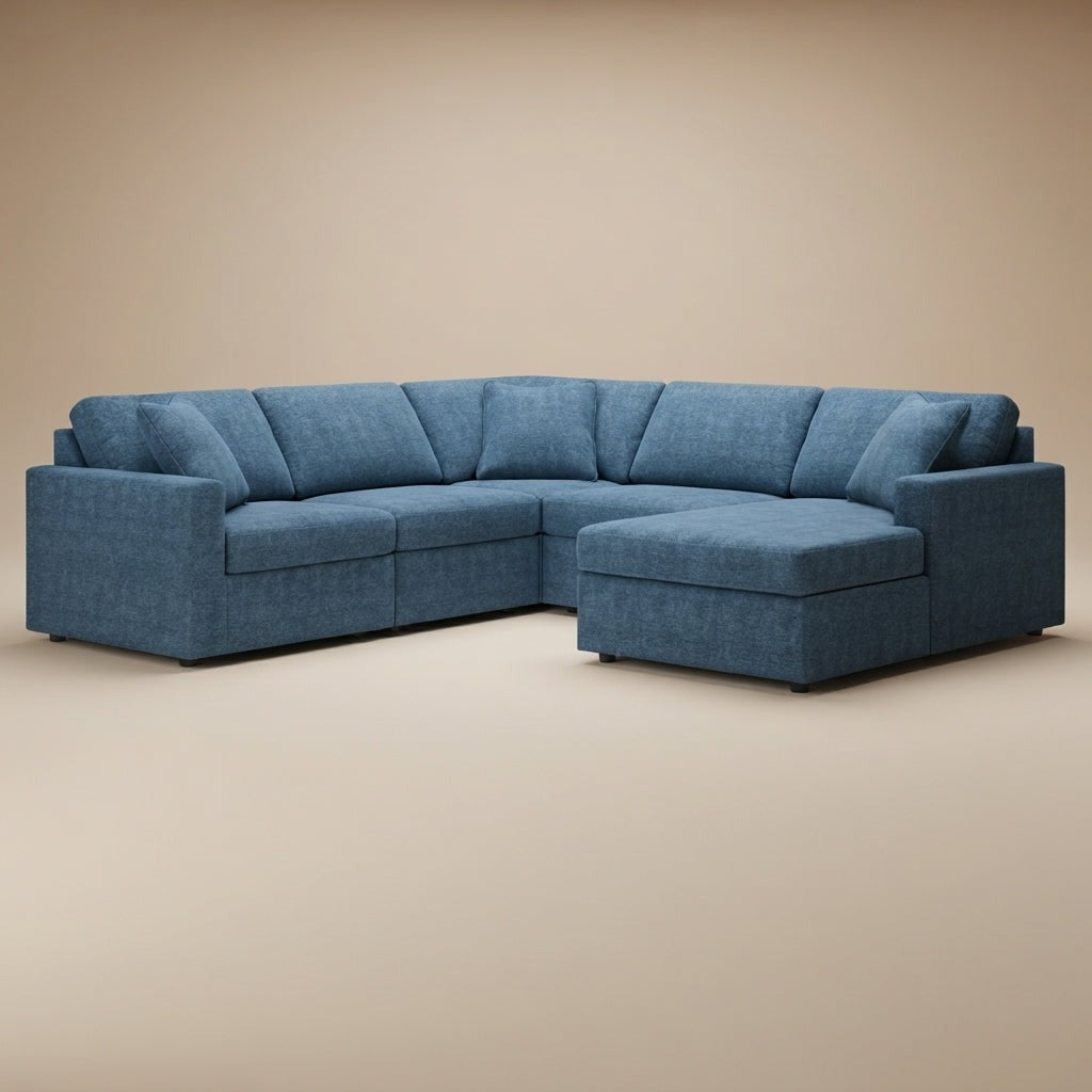 Modmax 5-Piece Sectional with Chaise - Oyster, Right-Arm Chaise