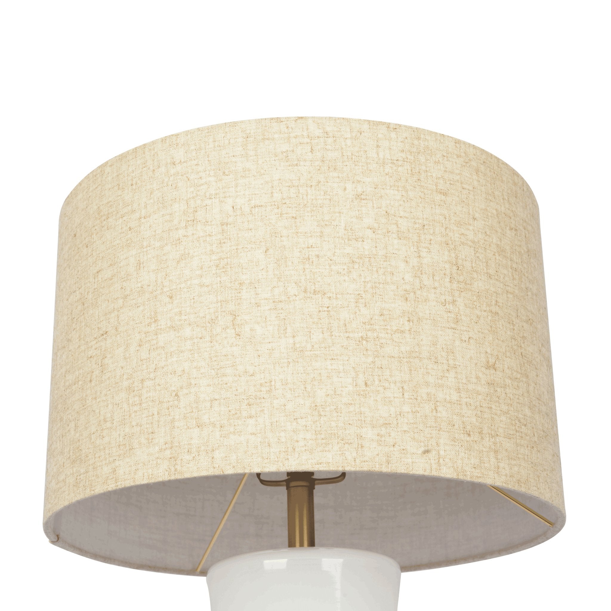 Cascade Glass Lamp Golden Base Off White Glass Table Lamp - MidinMod Houston Tx Mid Century Furniture Store - Table Lamp 4