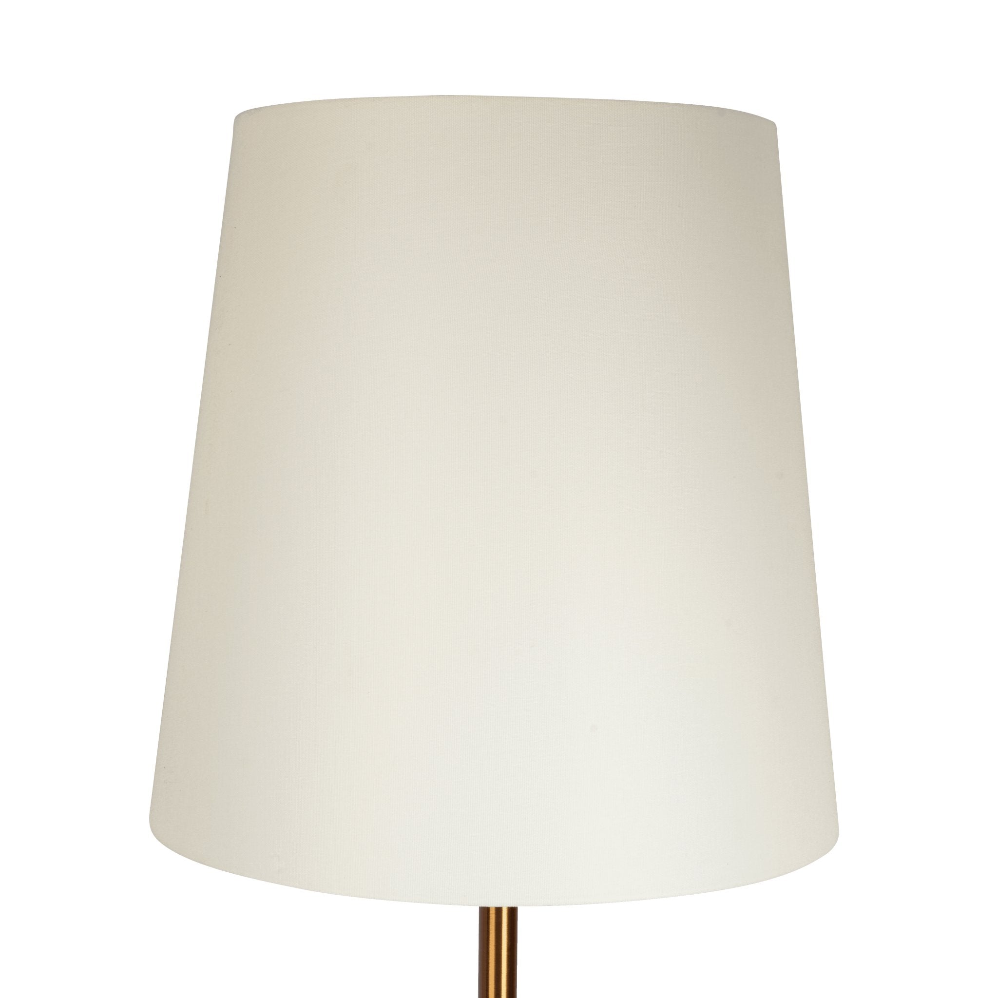 Celestial Modern Floor Lamp with Brass Accent Table with Large White Shade - MidinMod