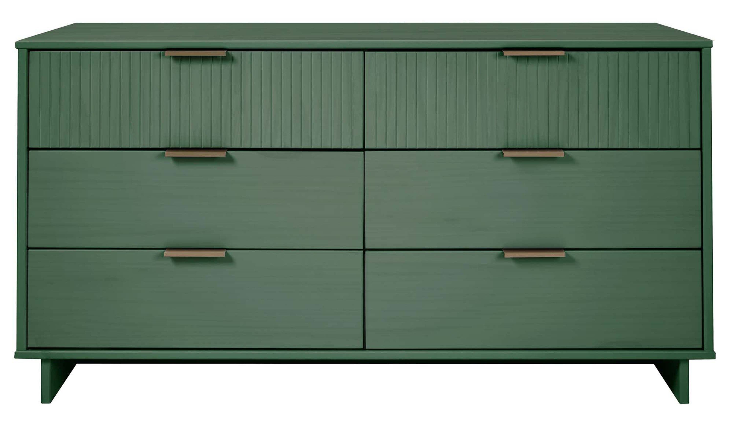 Granville 55.04" Modern Sage Green Dresser | Solid Wood Double Wide | MidinMod Granville 55.04" Modern Sage Green Dresser | Solid Wood Double Wide | MidinMod