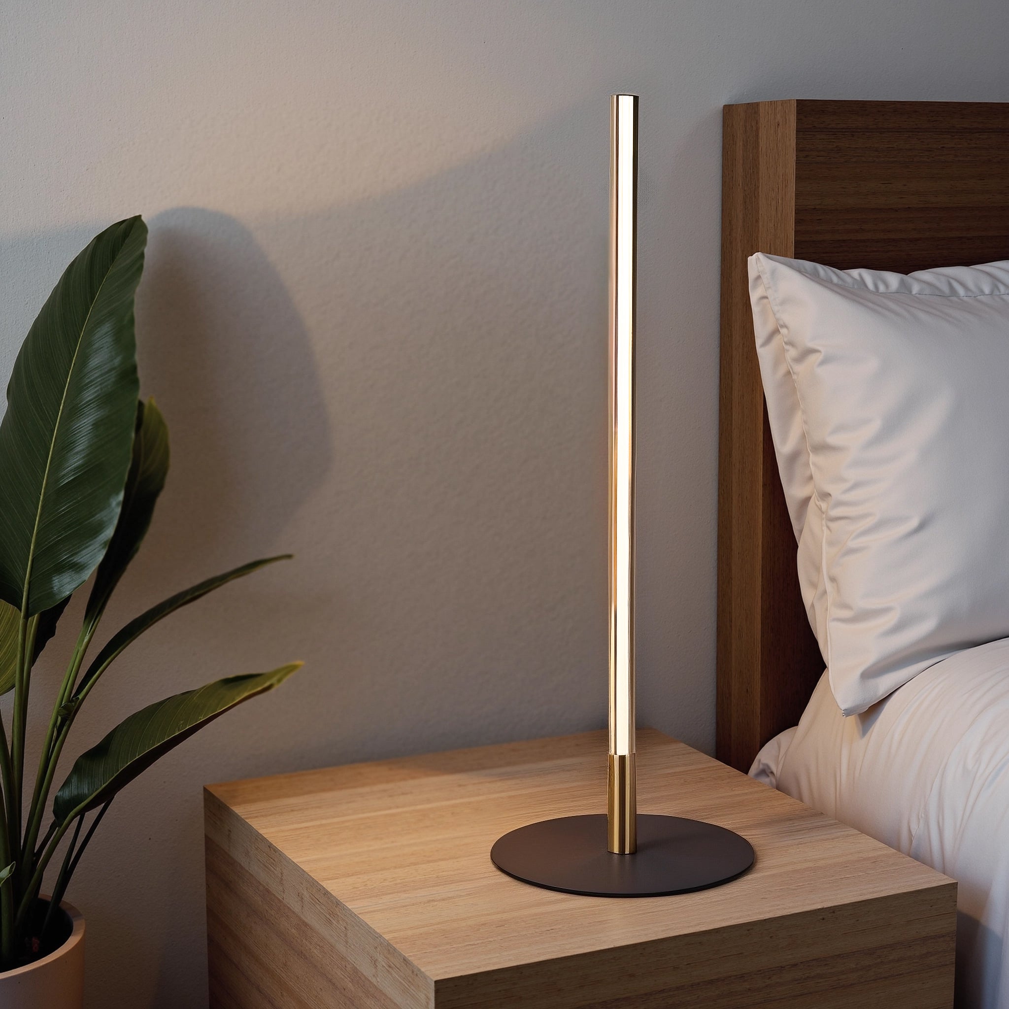 Dimond Black LED Table Lamp with On/Off Switch Round Metal Base