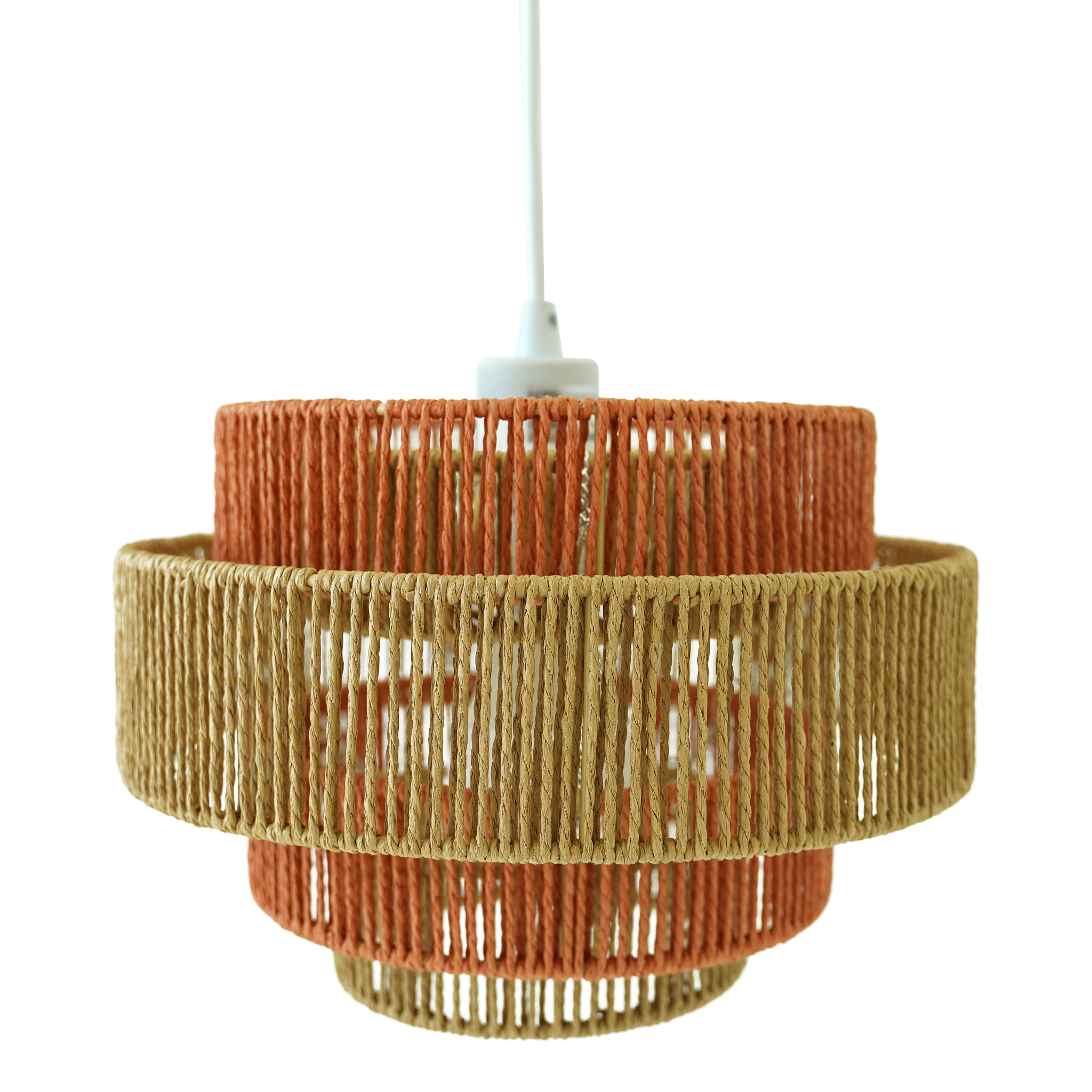 Flare Pendant Lamp White-Natural-Terracotta