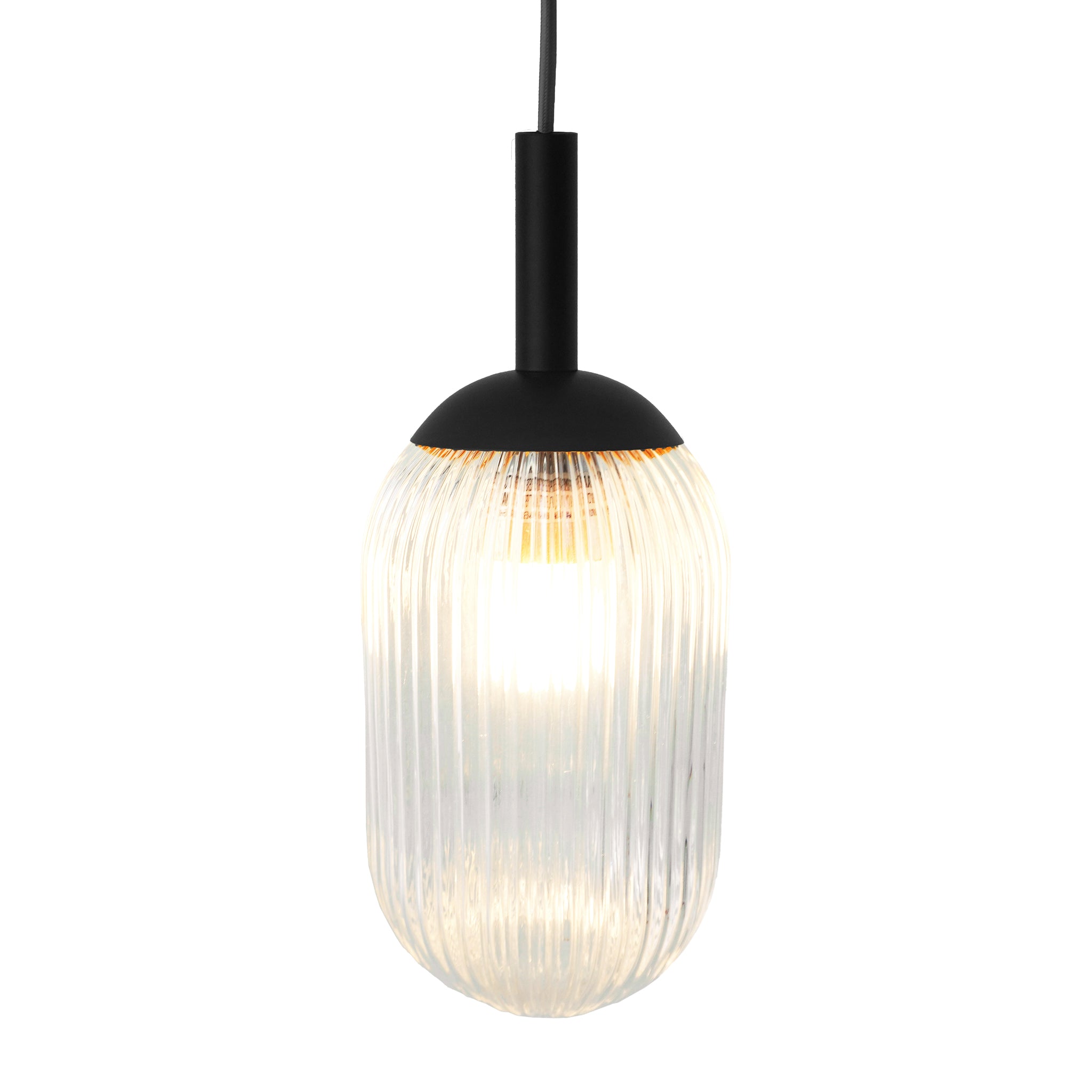 Glint Pendant Lamp Black-Clear