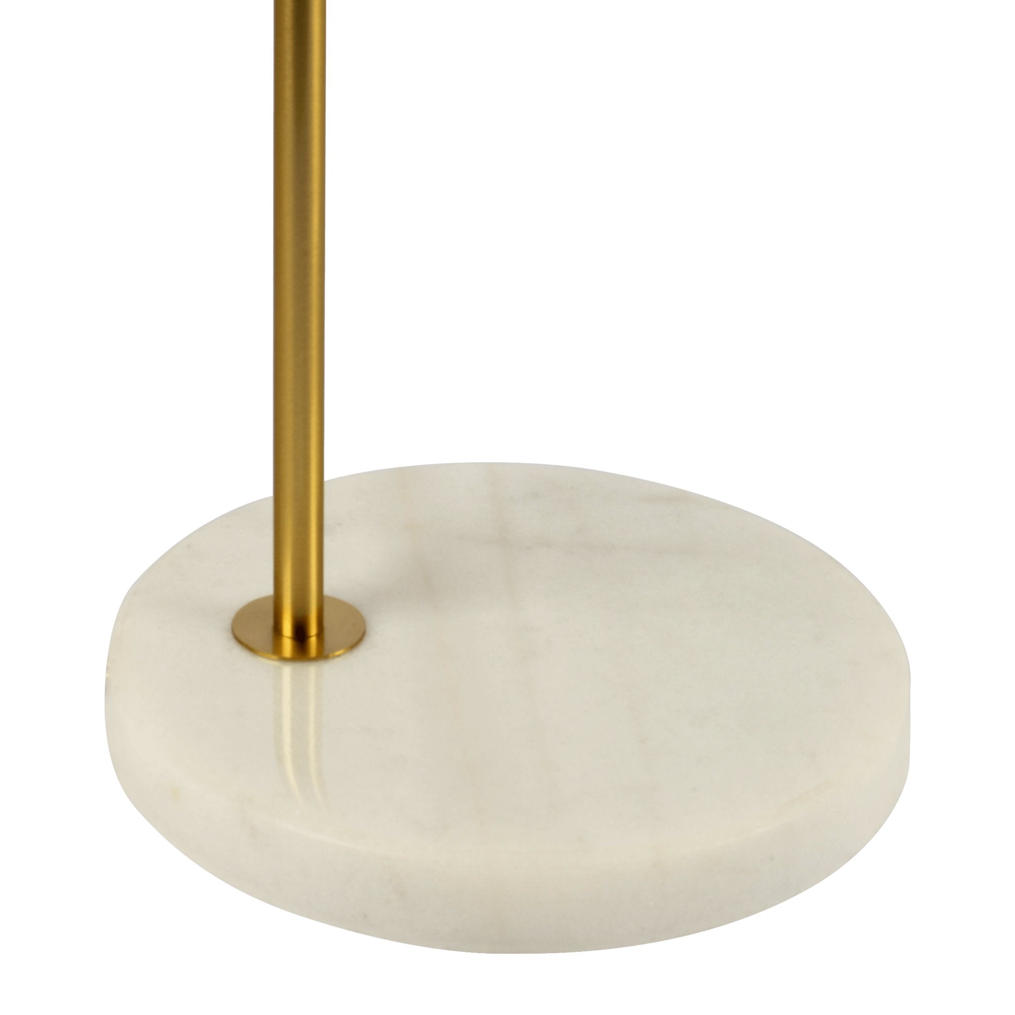 Haven Clear Glass Table Lamp, Gold Brush Metal and Marble Base, Button Control - MidinMod