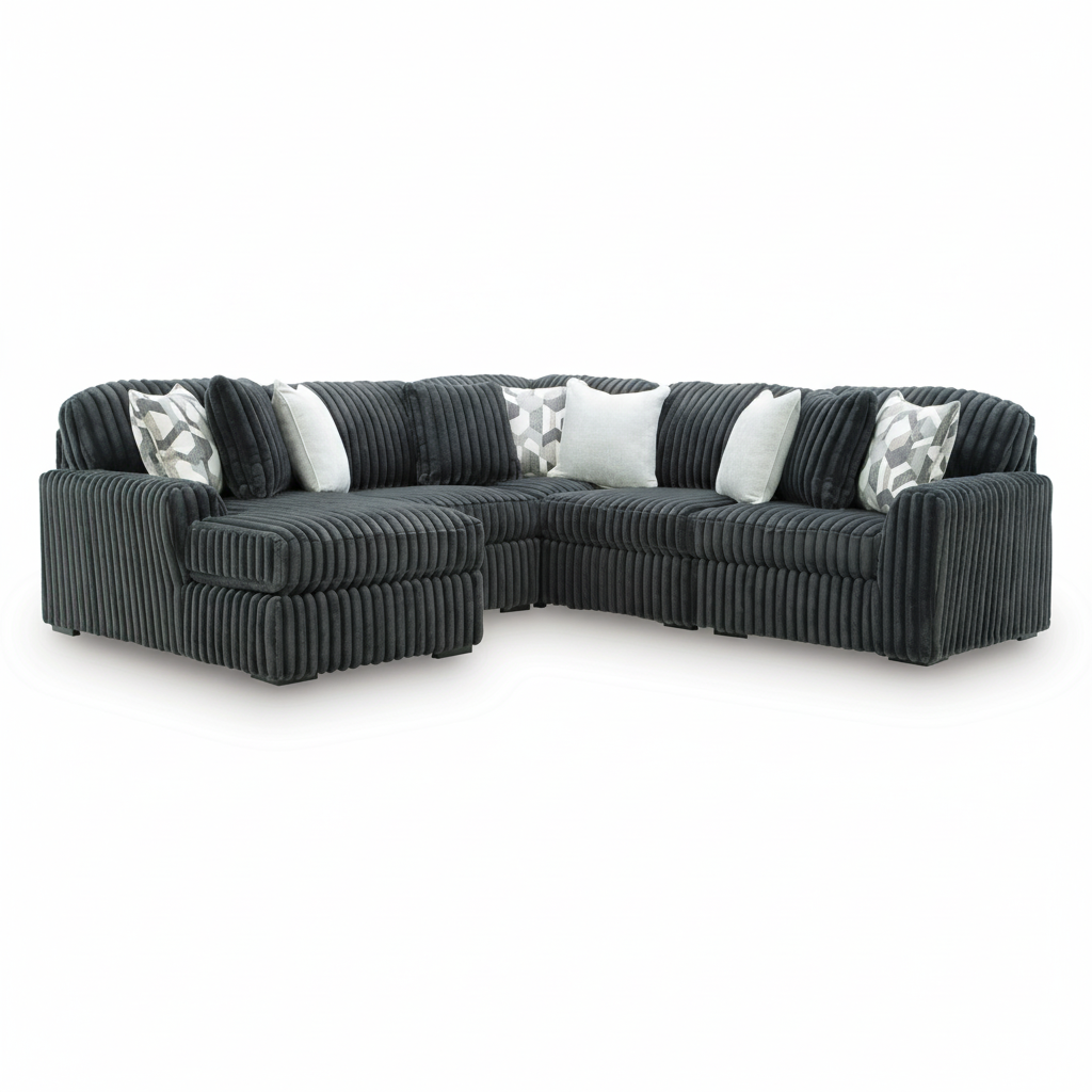 Midnight-Madness 5-Piece Sectional with Chaise