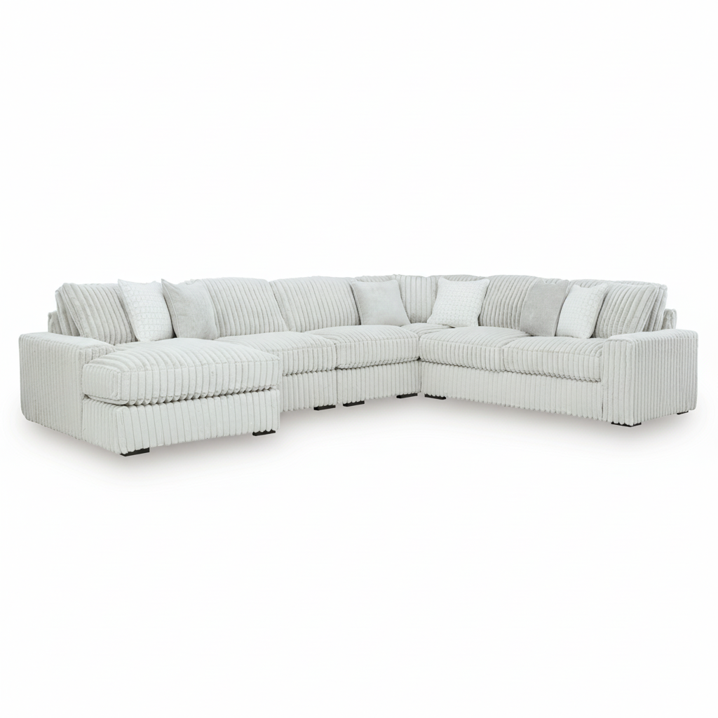 Stupendous 5-Piece Sectional with Chaise