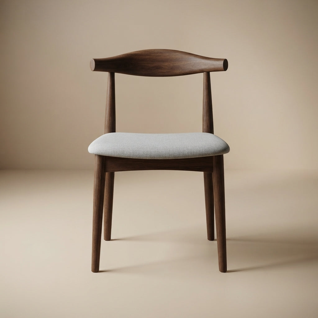 Juliet Grey Fabric Dining Chair Set of 2 | Modern Danish-Inspired