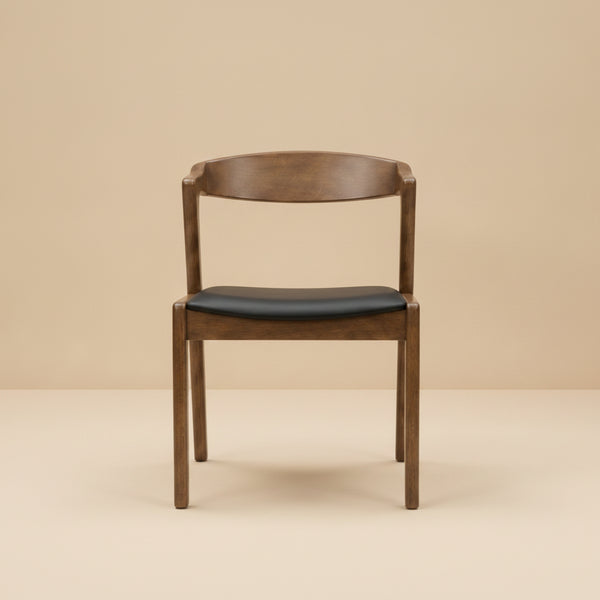 Reggie Dining Chair Black Leather - Set of 2
