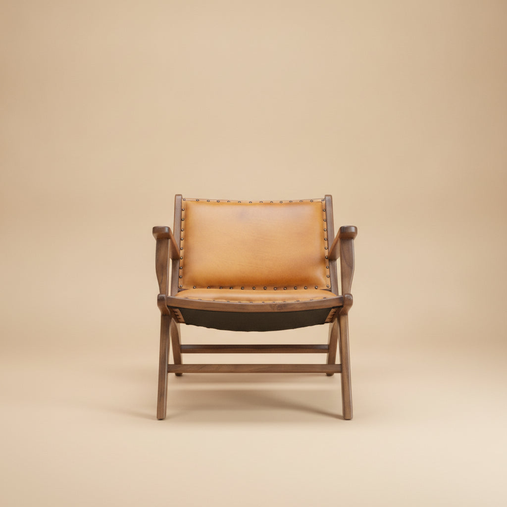 Makasar Leather Arm Chair | MidinMod