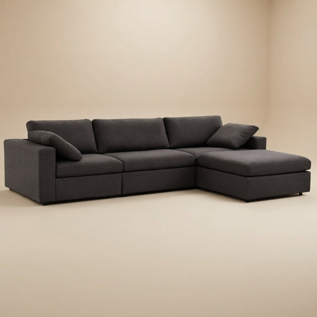 Texas Modern 4-Piece Modular Sofa - Dark Gray