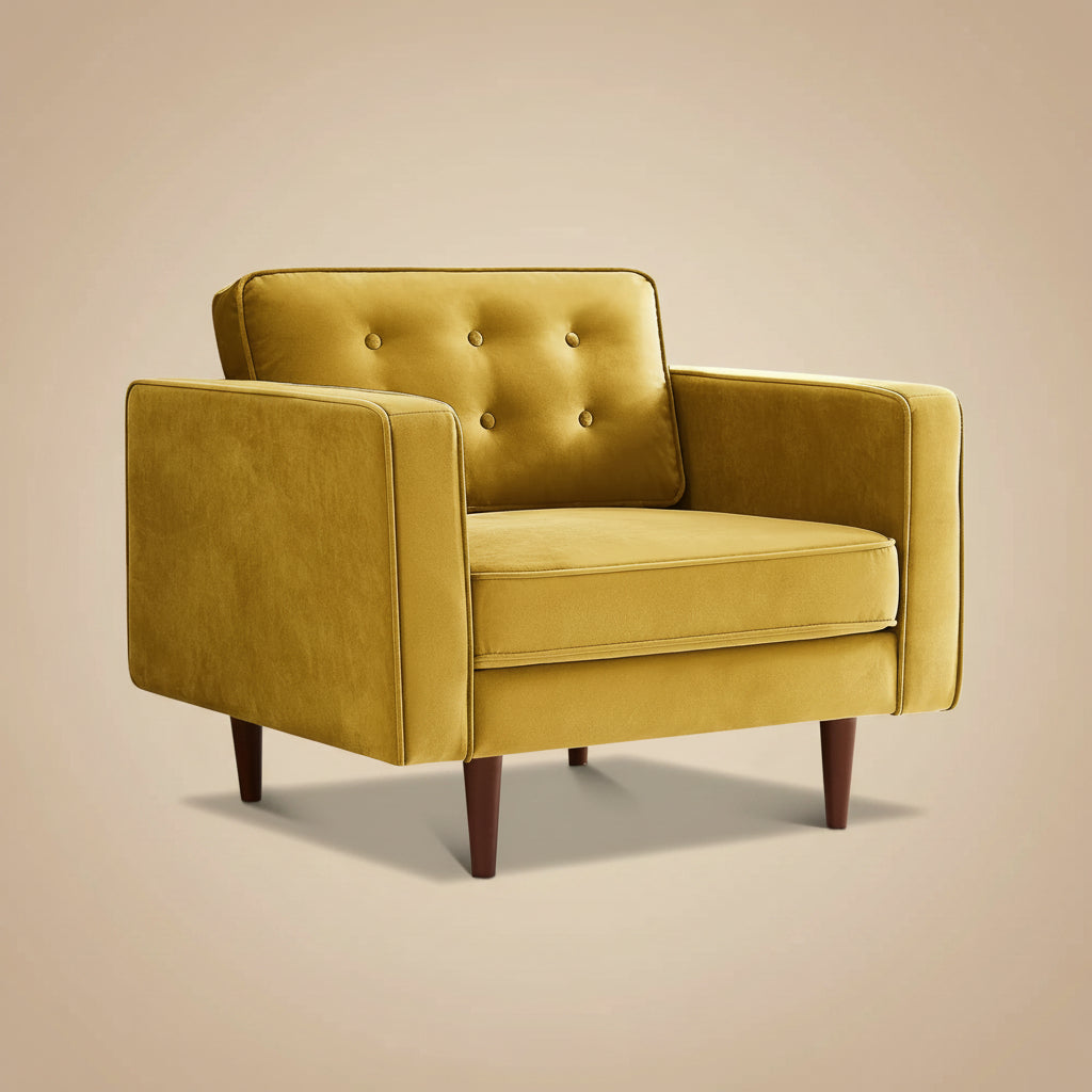 Kirby Gold Velvet Armchair