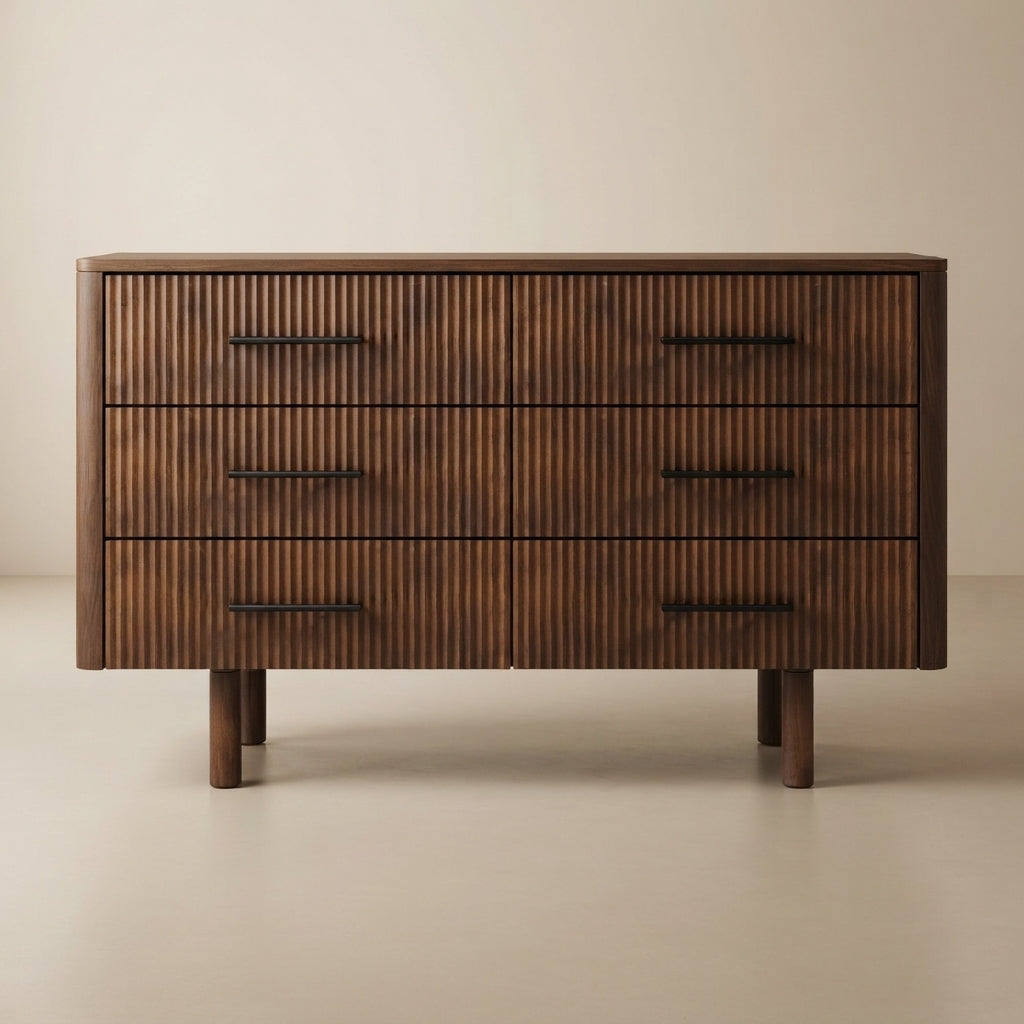 stanley mid century modern dresser Vintage Mid Century Modern Stanley Furniture Walnut Toned Dresser with   Big Whale Consignment