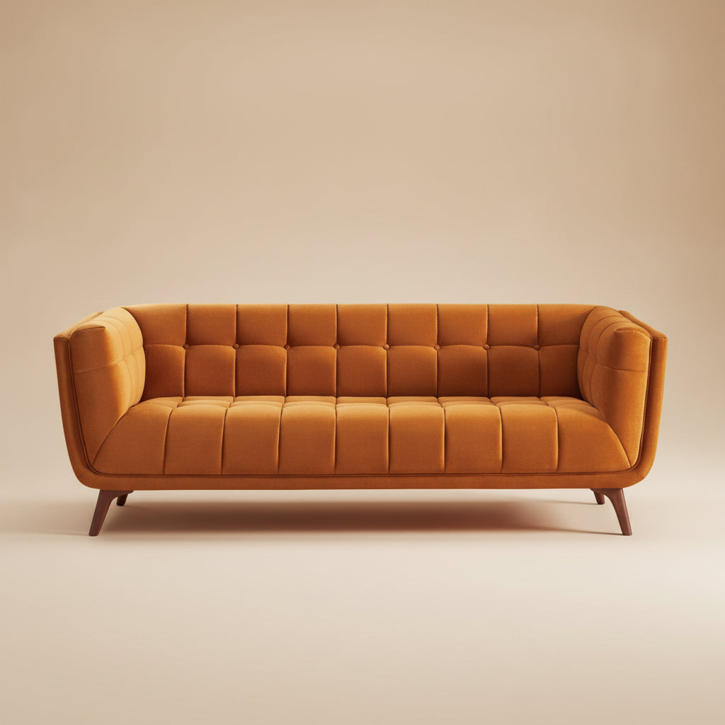 Kano Burnt Orange Velvet Sofa