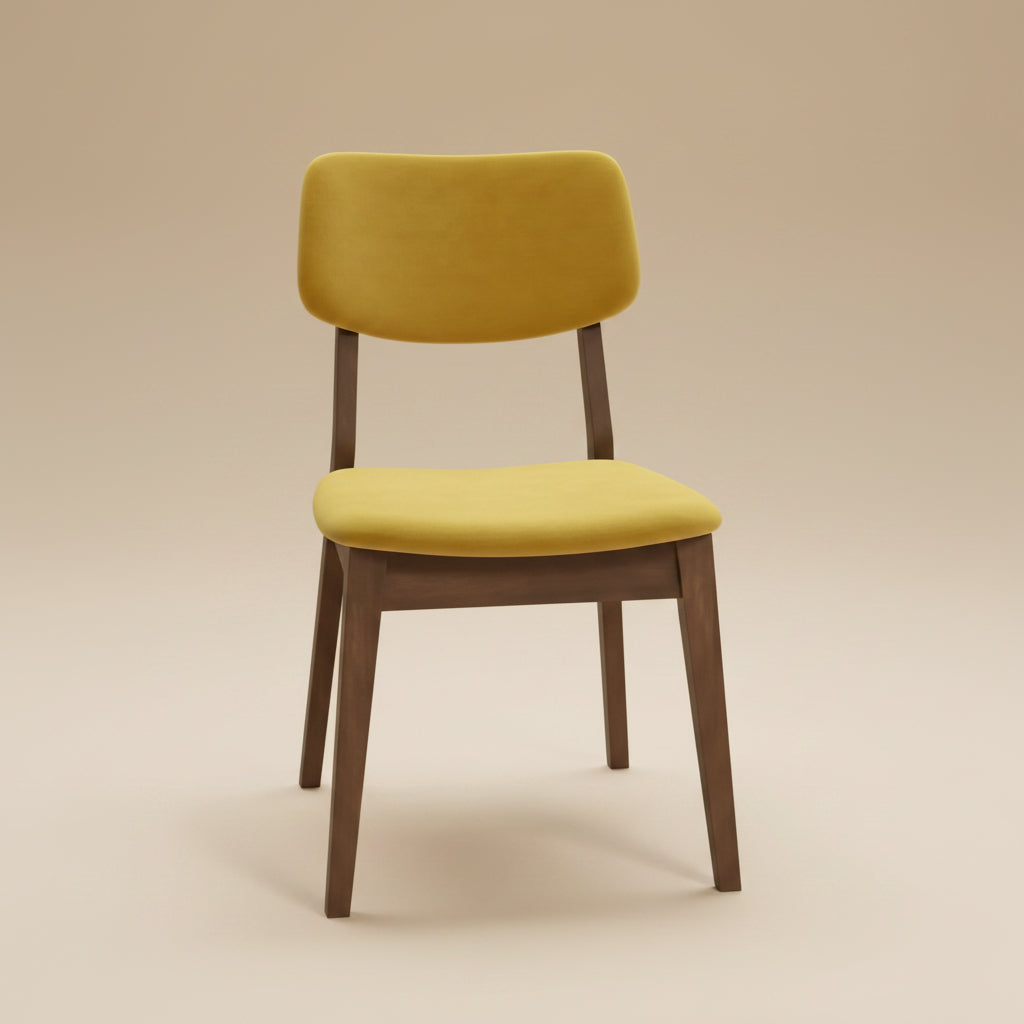 Abbott Dark Yellow Velvet Dining Chair Set of 2