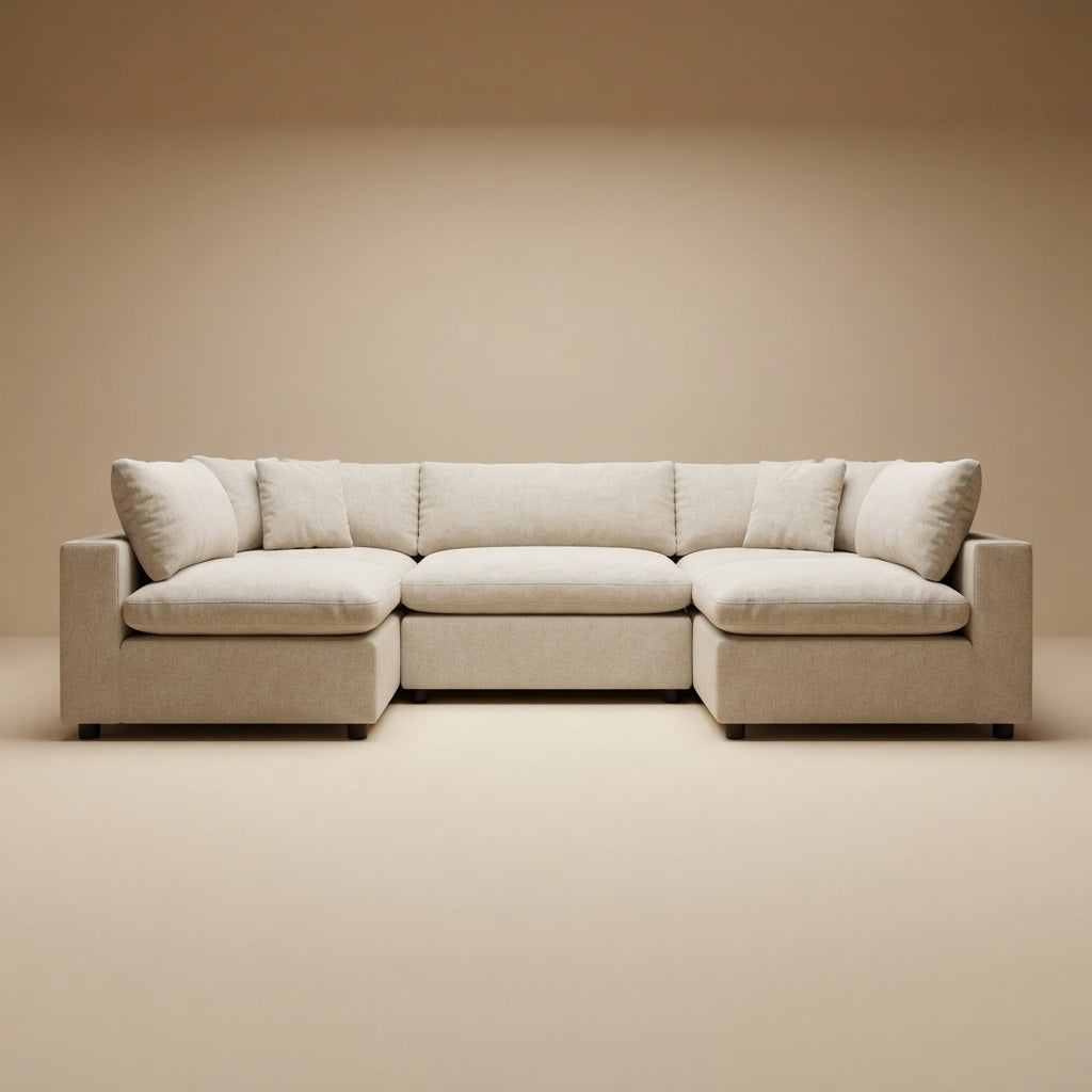 Laurel Ivory Velvet Modular Sofa