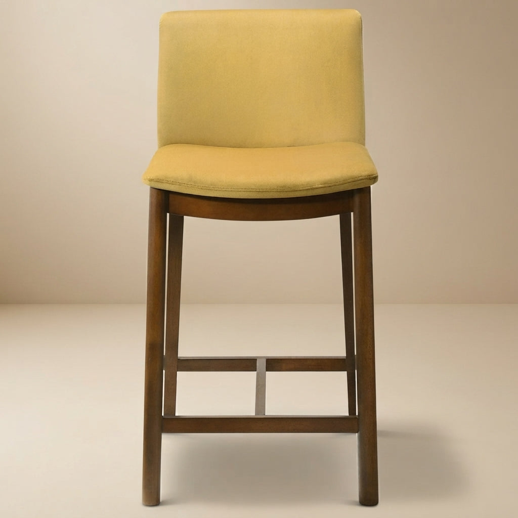 Sheldon Dark Yellow Velvet Counter Chair