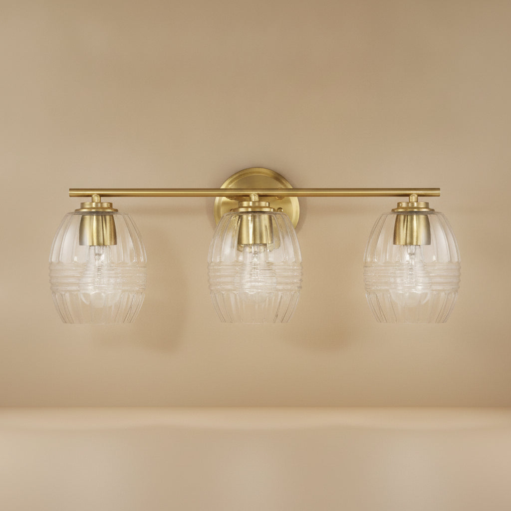 Luster Three Lights Wall Lamp - Satin Brass