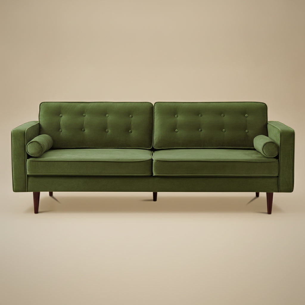 Kirby Olive Green Velvet Sofa