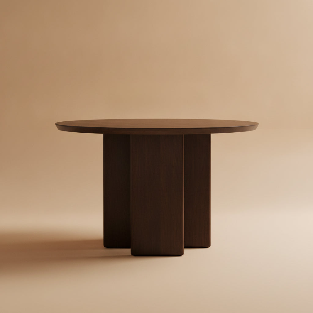 Astor Round Walnut Dining Table