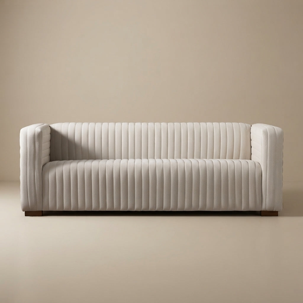 Zaha Cream Velvet Sofa