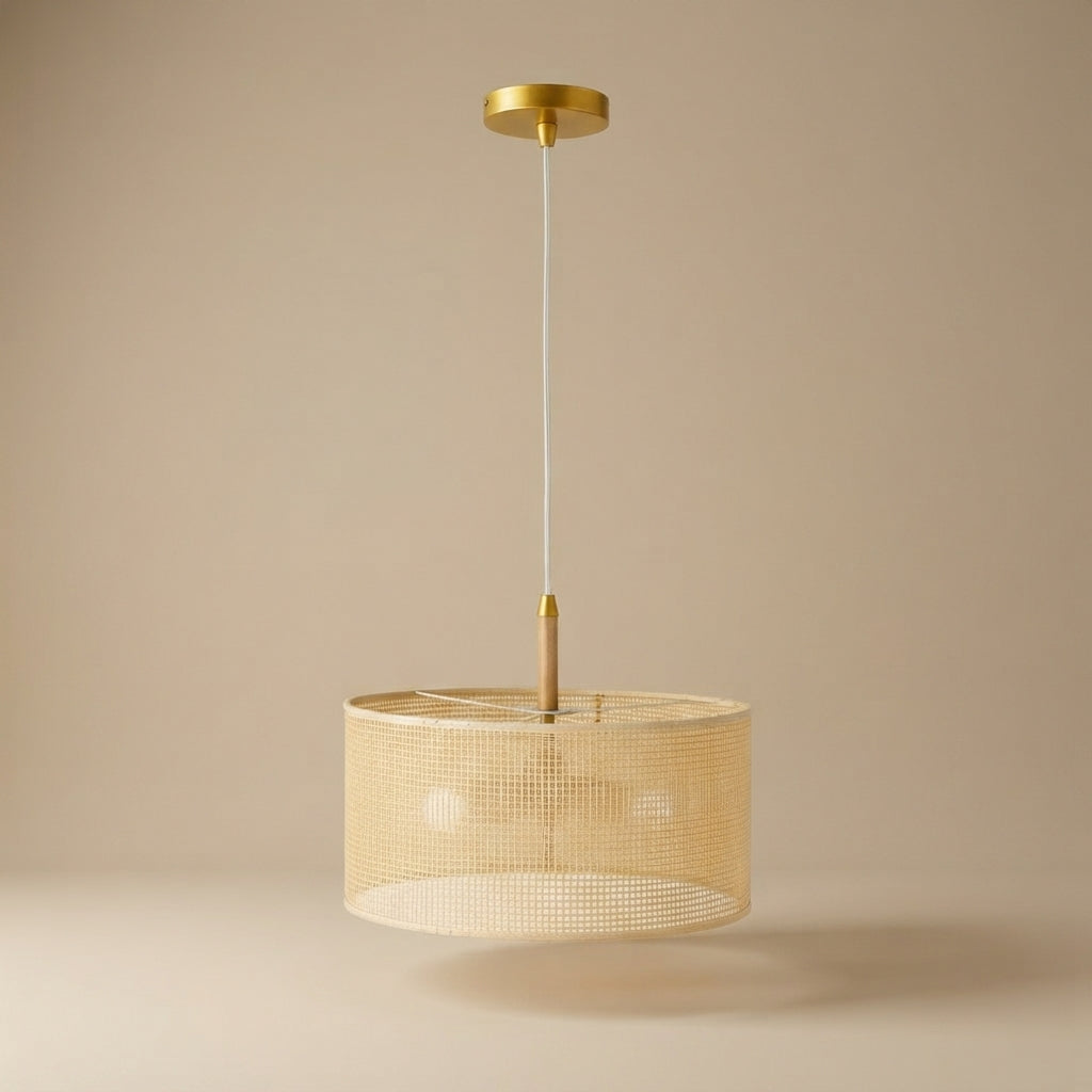 Lighten Pendant Lamp Oak - Natural - Gold