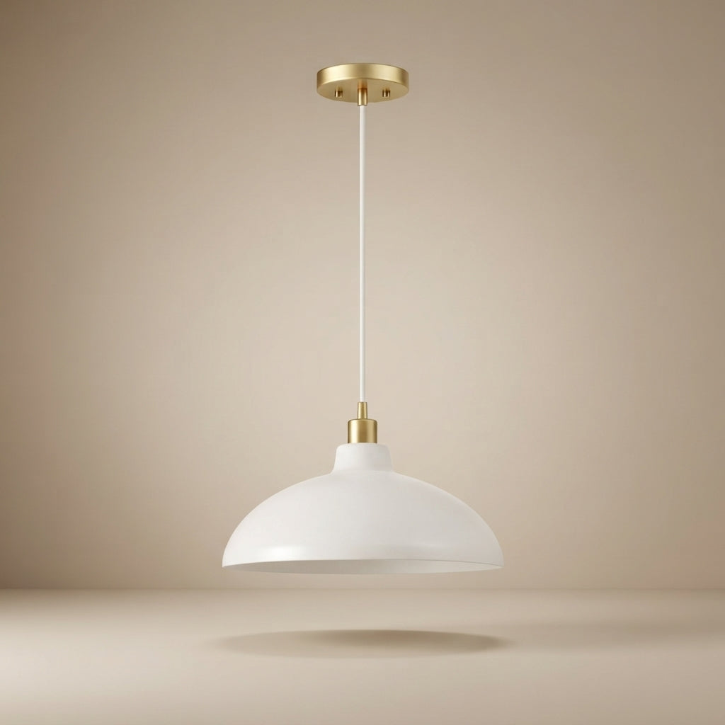 Astral Single Light White Pendant Lamp for Kitchen Island