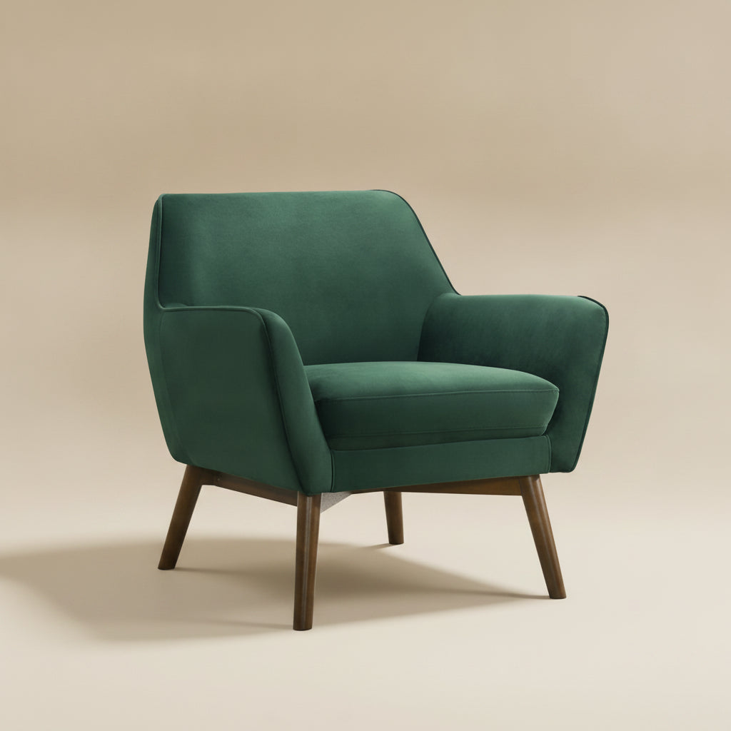 Penny Forest Green Velvet Lounge Chair