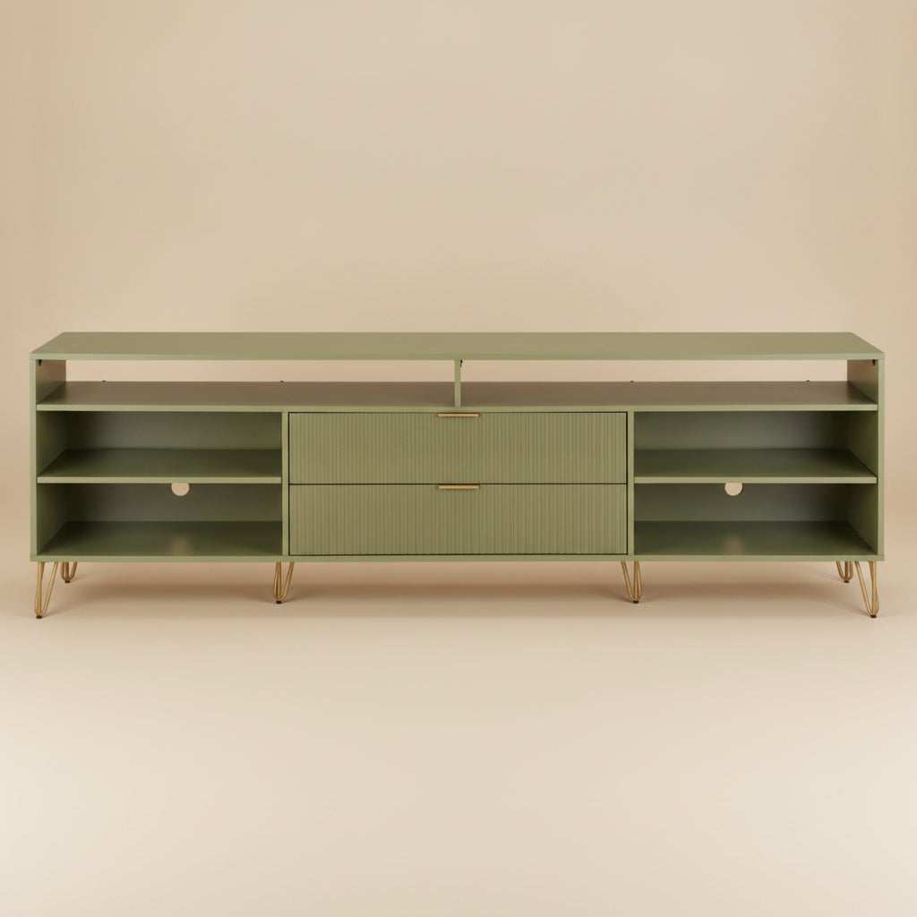 DUMBO Olive Green 85" TV Stand