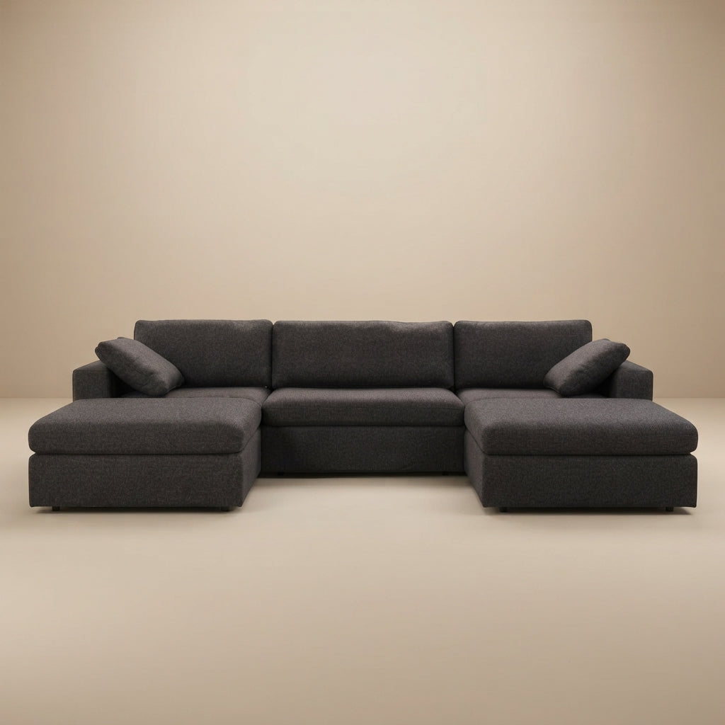 Texas Modern 5-Piece Modular Sofa - Dark Gray