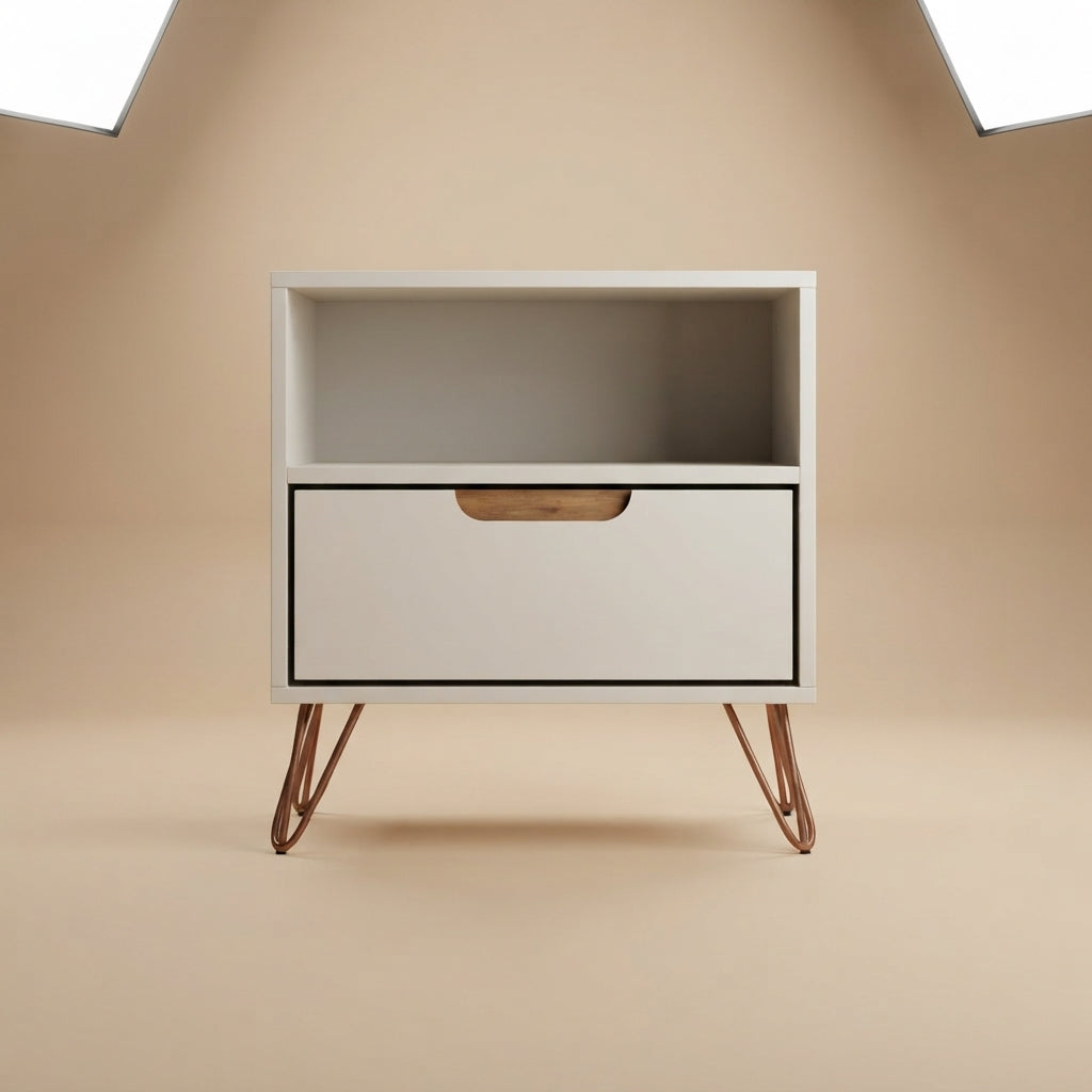 Rockefeller Nightstand 1.0 in Off White