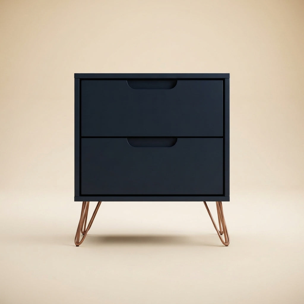 Rockefeller 2.0 Modern Black Nightstand