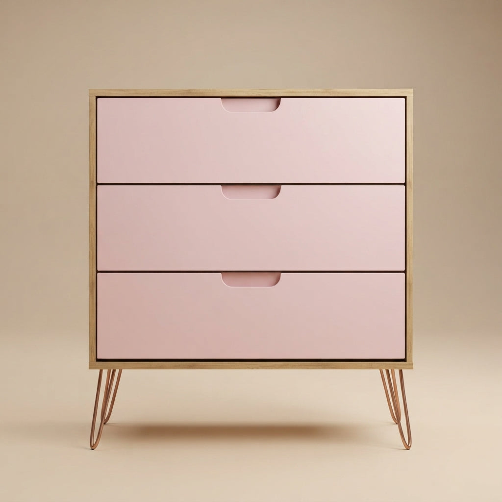 Rockefeller Dresser in Nature and Rose Pink